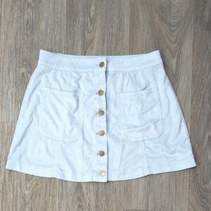 ❤️5/$25 Suede White Button-Front Women's Skirt
